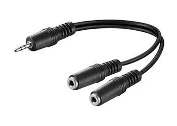 goobay Jack 3,5mm (M) na 2x Jack 3,5mm (F) / Redukce / kablík 20cm