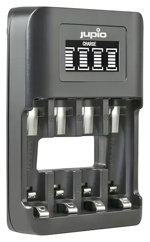 JUPIO LCD Ultra Fast Charger / Nabíječka baterií / USB / 4x AA/AAA