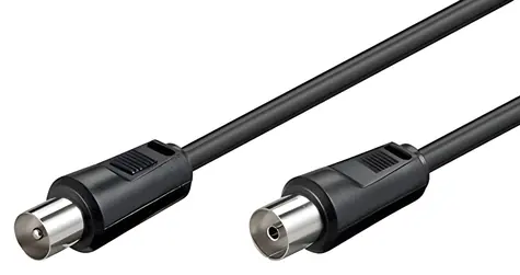 OEM Anténní kabel IEC 75 Ohm M-F 2,5 m černá / Kabel / Koaxiální konektor IEC
