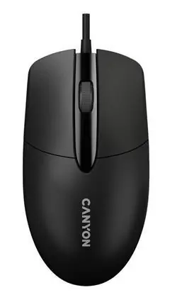 Canyon OnClick5 M-5 černá / Optická myš / 1200 DPI / 3 tlačítka / USB / 1.5 m
