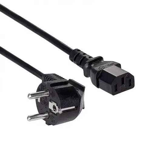 Akyga AK-PC-01A / Napájecí kabel / IEC C13 - CEE 7/7 / 1,5 m / černá