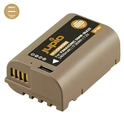 JUPIO DMW-BLK22 Ultra C / Akumulátor pro Panasonic / 2400 mAh / USB-C