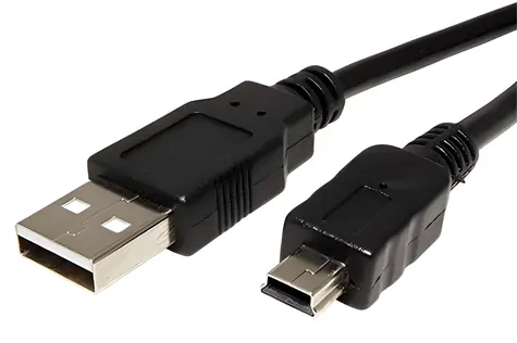 OEM Kabel USB 2.0 - miniUSB 5pin M/M černá / Kabel / alternativa Nikon UC-E4, UC-E5, Olympus CB-USB4 / 1,5 m