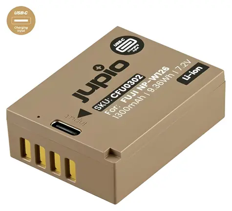 JUPIO NP-W126S Ultra C / Akumulátor pro Fuji / 1300 mAh / USB-C