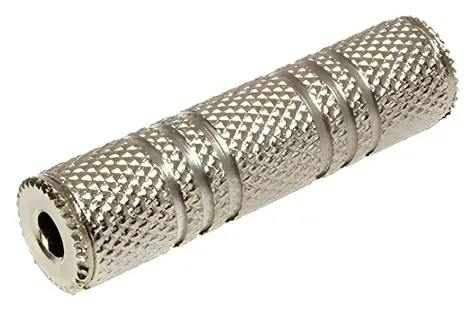 OEM Audio spojka Jack 3,5mm (F) - Jack 3,5mm (F) stříbrná / Audio redukce