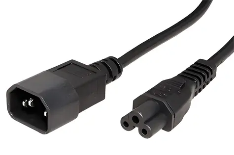 OEM napájecí kabel IEC320/C14 - C5 (trojlístek) černý / Napájecí kabel / 1,8 m