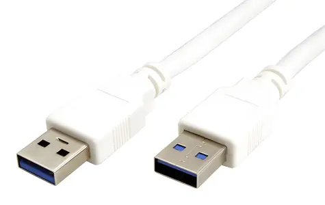 OEM Value USB-A - USB-A bílý / Kabel / USB 3.0 / 5 Gbps / 3 m