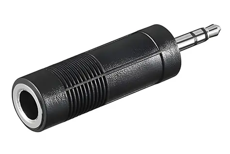 OEM Redukce jack 6,35 mm (F) - jack 3,5 mm (M) černá / Audio redukce