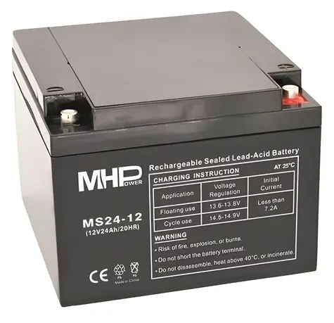 MHPower MS24-12 / Baterie / VRLA AGM / 12 V / 24 Ah / pro UPS