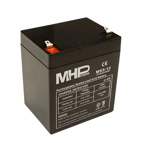 MHPower MS5-12 / Olověný akumulátor / VRLA AGM / 12 V / 5 Ah / F1