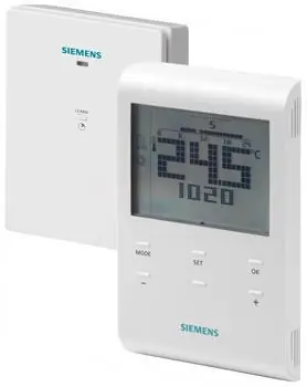 Siemens RDE100.1RFS / Programovatelný digitální prostorový termostat / bezdrátový