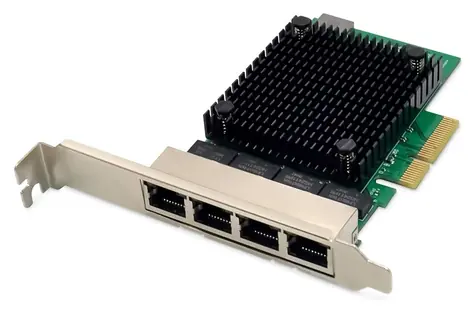 Digitus DN-10136 / Síťový adaptér / PCIe x4 / 4x RJ-45 / 2,5 Gbit/s / RTL8125B