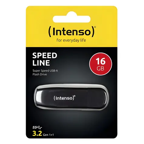 Intenso Speed Line 16GB černá / Flash disk / USB-A 3.2 Gen 1 / čtení: 70MBs