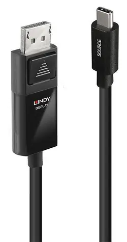 Lindy USB-C na DisplayPort 8K60 černá / Kabel / HDR / 2 m