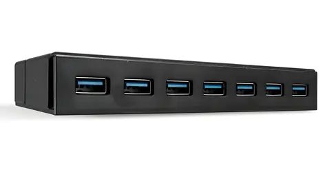 Lindy 7portový USB hub / USB hub / 7x USB-A 3.2 Gen 1 / 5 Gbit/s / kovové tělo / BC 1.2