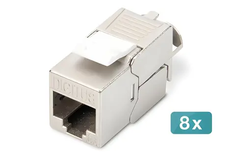 Digitus DN-93615-8 / Keystone modul / CAT 6A / stíněný / bez nářadí / 8 ks
