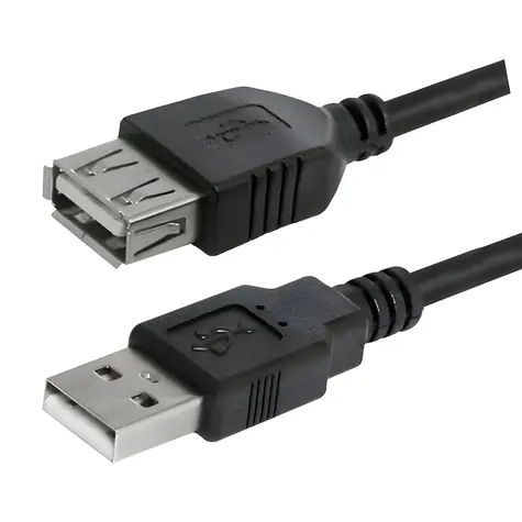 Logo / Prodlužovací kabel USB-A / USB 2.0 / 3 m / černá