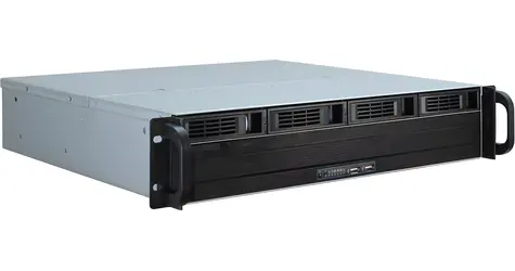 Inter-Tech 2404S / Serverová skříň / 2U / mATX / 4x hot-swap 2,5