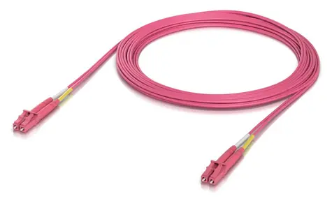 Ubiquiti UACC-OFC-M2-LULU-5M růžová / Optický patch kabel / Multimode OM4 / Duplex LC-LC / 5 m