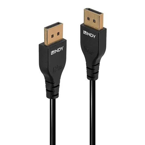 Lindy Slim DisplayPort 1.4 černá / Přípojný kabel / DisplayPort - DisplayPort / 3 m / 8K / 144 Hz
