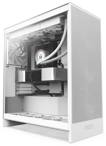 NZXT H7 Flow (2024) bílá / Počítačová skříň / Midi Tower / tvrzené sklo / E-ATX / 3x 120mm ventilátory
