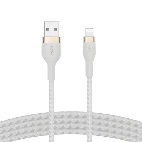 Belkin Flex CAA010bt1MWH bílá / Kabel USB-A na Lightning / 1 m / MFi