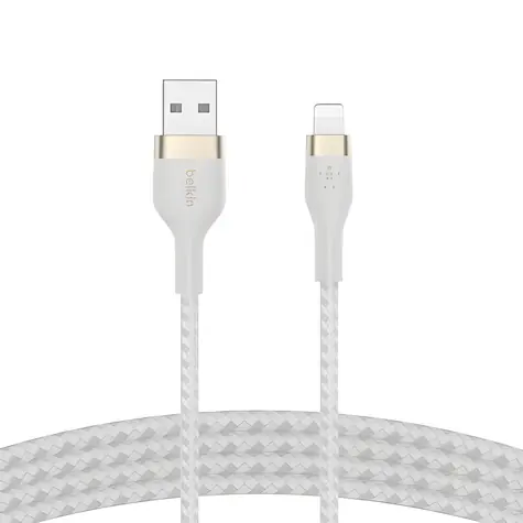 Belkin Flex CAA010bt3MWH bílá / Kabel USB-A na Lightning / 3 m / MFi certifikace