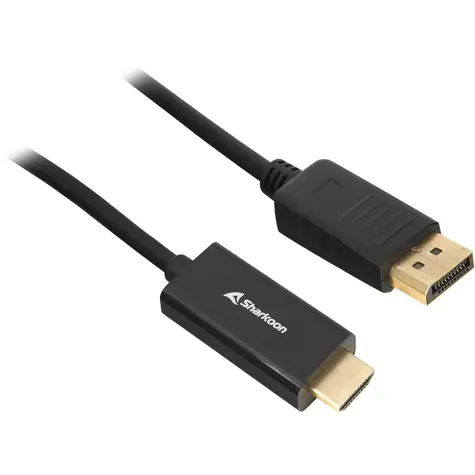 Sharkoon Adaptér DisplayPort 1.2 na HDMI / 4K 60Hz / 2 m / aktivní / černý