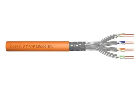 Digitus CAT 7 S/FTP oranžový / Instalační kabel / 25 m / AWG 23/1 / LSZH / Dca / 1200 MHz