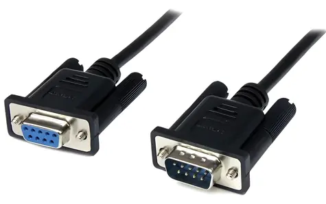 StarTech nullmodem kabel DB9-DB9 černá / Sériový kabel / 1 m