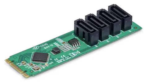 StarTech adaptér M.2 na 4x SATA / Adaptér / M.2 PCIe - 4x SATA / ASMedia ASM1064