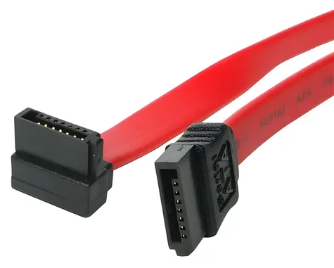 StarTech SATA kabel pravoúhlý červená / Kabel / SATA 7-pin / 0,15 m / 5 ks / 6 Gbit/s