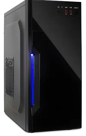 Inter-Tech B-42 černá / Skříň / Midi-Tower / ATX / modré LED podsvícení / bez zdroje