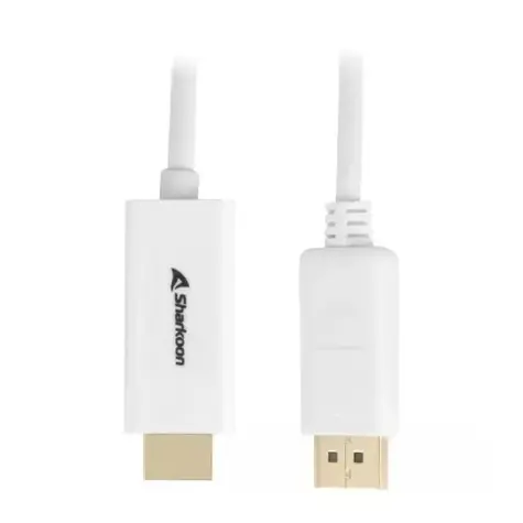 Sharkoon Adaptér DisplayPort 1.2 na HDMI / 4K 60Hz / 2 m / aktivní / bílý