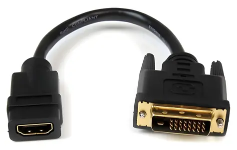 StarTech HDMI na DVI-D adaptér černá / Adaptér / 1920 x 1200 px / 20 cm