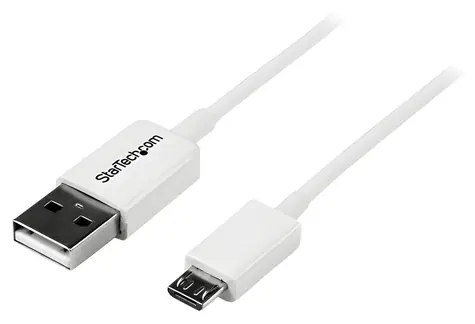 StarTech USB-A - Micro USB kabel bílá / Kabel / USB 2.0 / 2 m