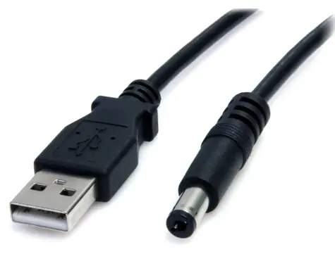 StarTech napájecí kabel USB - Type M barrel černá / Napájecí kabel / 2 m