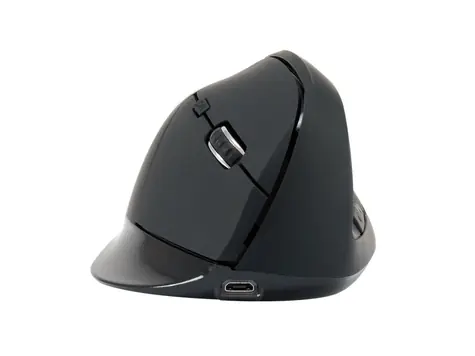 Conceptronic LORCAN03B černá / Ergonomická bezdrátová myš / Bluetooth 5.2 / 6 tlačítek / dobíjecí baterie