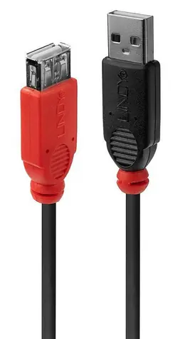 Lindy USB-A - USB-A 5 m černá / Aktivní prodlužovací kabel / USB 2.0 / 480 Mbit/s