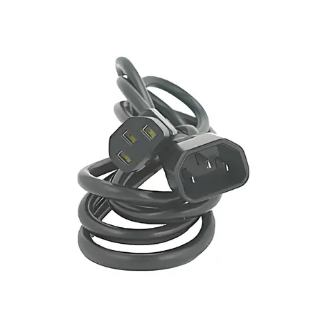 Logo / Prodlužovací napájecí kabel / C13-C14 / 3 m / VDE / černá