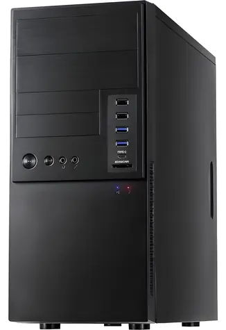 Inter-Tech IT-6865 černá / Skříň / micro ATX / 2x USB 3.2 / USB-C / čtečka karet