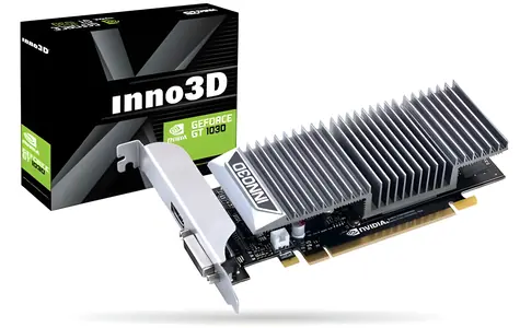 Inno3D GeForce GT 1030 2GB / GT1030 1227-1468MHz / 2GB GDDR5 6000MHz / 64bit / DVI-D + HDMI / pasivní