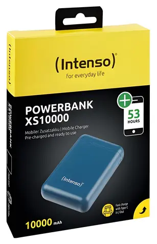 Intenso XS10000 petrolejová / Powerbanka / 10 000 mAh / USB-A + USB-C / 3,1A