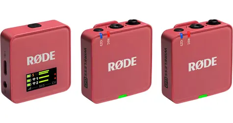 Rode Wireless GO Gen 3 růžová / bezdrátový mikrofonní systém / 2x vysílač a 1x přijímač / 3.5mm jack / USB-C