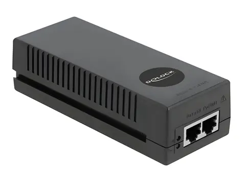 DeLOCK 10G PoE+ injektor 802.3at černá / Injektor / 30 W / RJ45