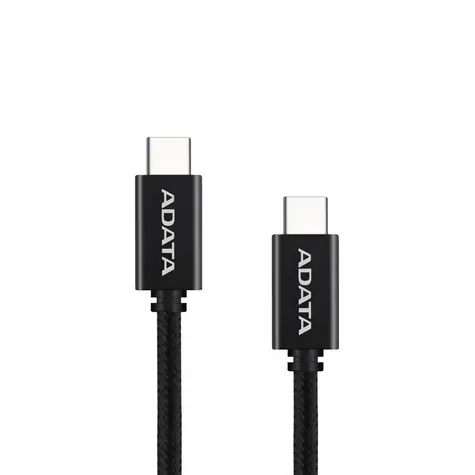 ADATA CACC-200PN-BK černá / Datový a nabíjecí kabel / USB-C - USB-C / PD 100 W / QC 3.0 / 2 m