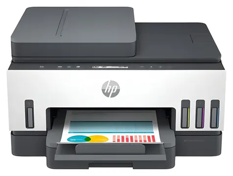 HP Smart Tank 7305 All-in-One šedo-bílá / Inkoustová multifunkce / A4 / tisk & sken. & kop. / LAN & Wi-Fi & BT