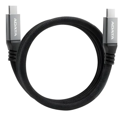 ADATA magnetický kabel USB-C černá / Kabel / USB-C - USB-C / 100W PD / 10Gbps / 1m