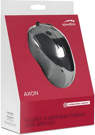 Speed Link AXON černá / Drátová myš / Tichá / Antibakteriální povrch / USB