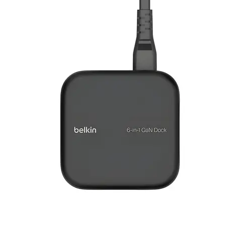 Belkin CONNECT INC018vfBK USB-C 6v1 Core GaN černá / USB-C hub / 130W GaN / 96W PD